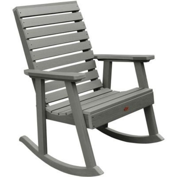 Highwood Usa highwood® Weatherly Outdoor Rocking Chair, Eco Friendly Synthetic Wood In Coastal Teak AD-RKCH2-CGE